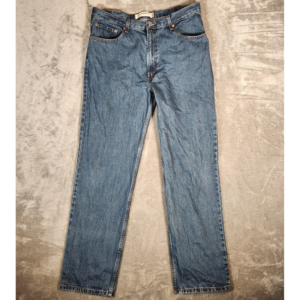 Levi's 550 Jeans Men's 37X34 (Tag 38X34) Blue Straight Relaxed Denim